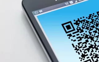 a QR code showing on someone's phone