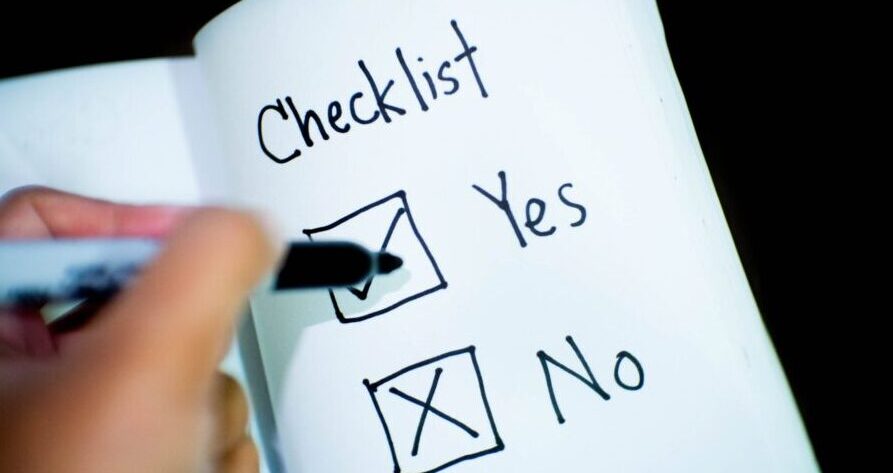 Yes or no checklist